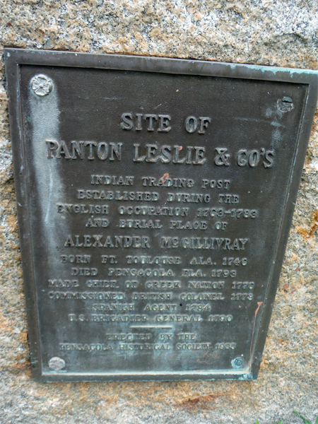 plaque for the Panton House of Pensacola